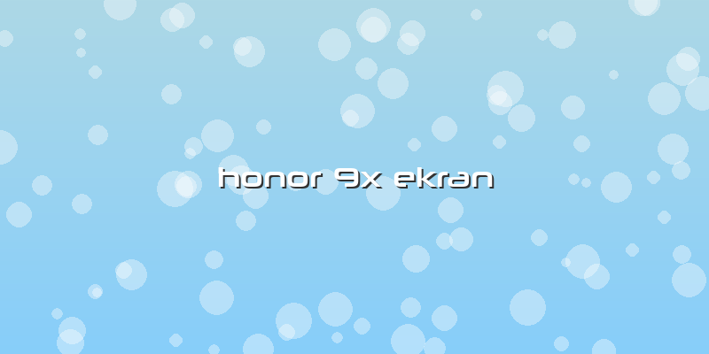 Honor 9x Ekran