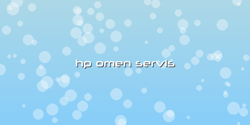 Hp Omen Servis