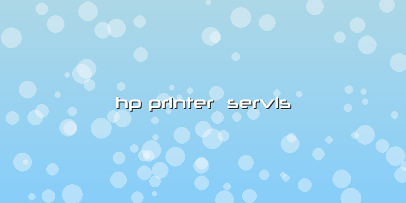 Hp Printer Servis
