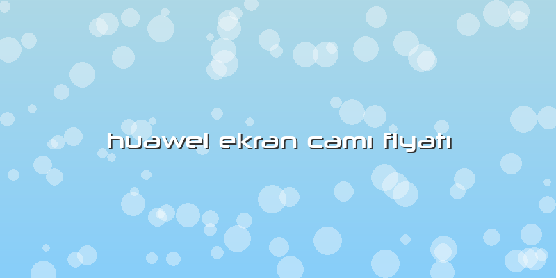 Huawei Ekran Camı Fiyatı