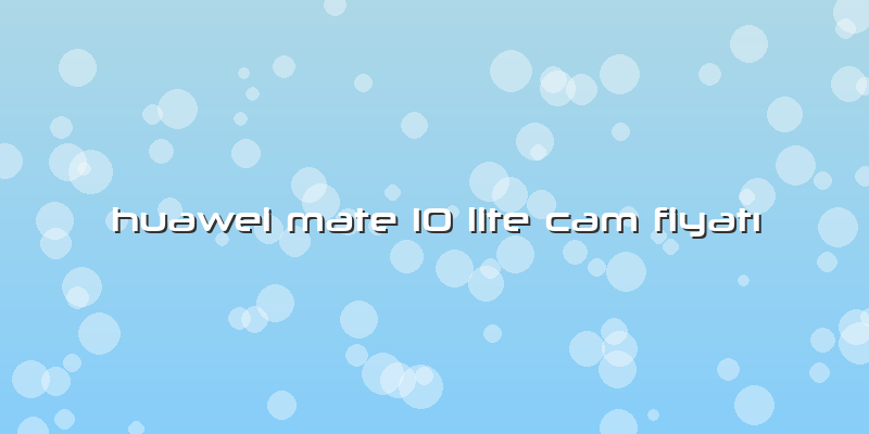 Huawei Mate 10 Lite Cam Fiyatı