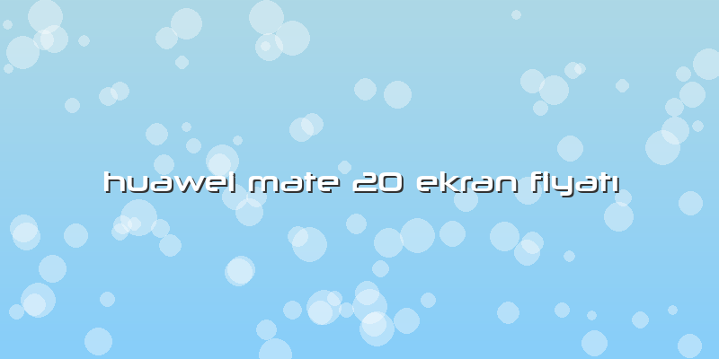 Huawei Mate 20 Ekran Fiyatı