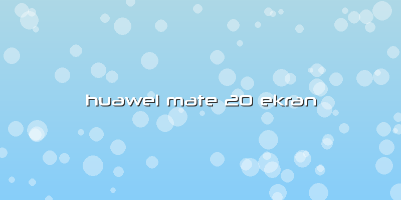 Huawei Mate 20 Ekran