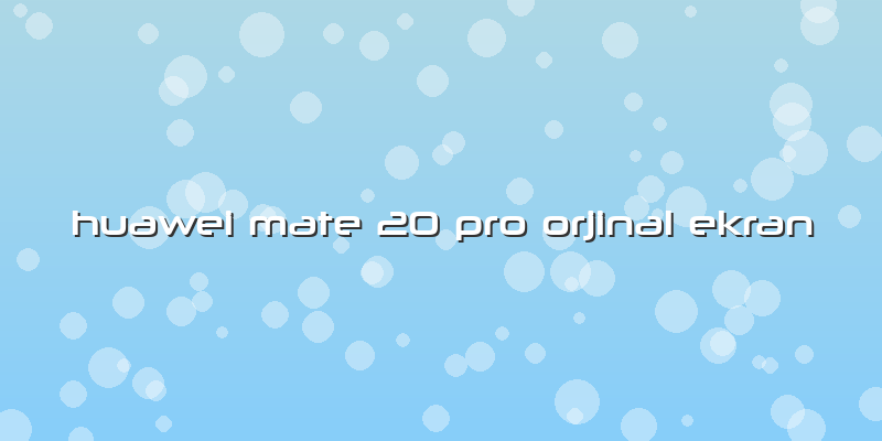 Huawei Mate 20 Pro Orjinal Ekran