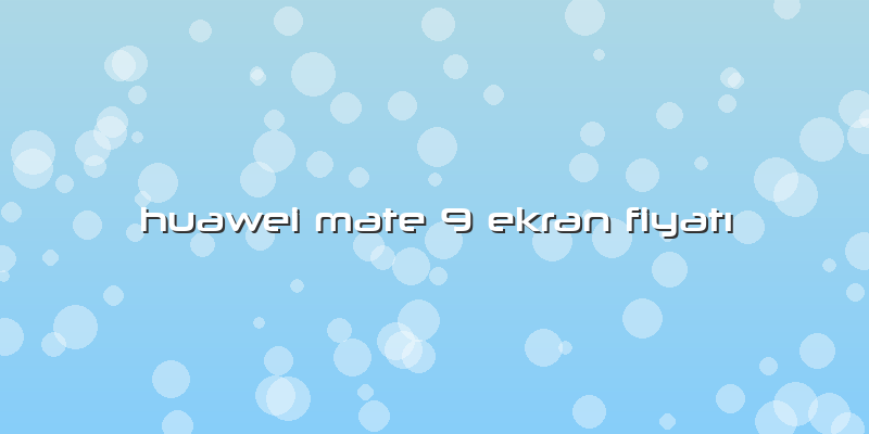 Huawei Mate 9 Ekran Fiyatı