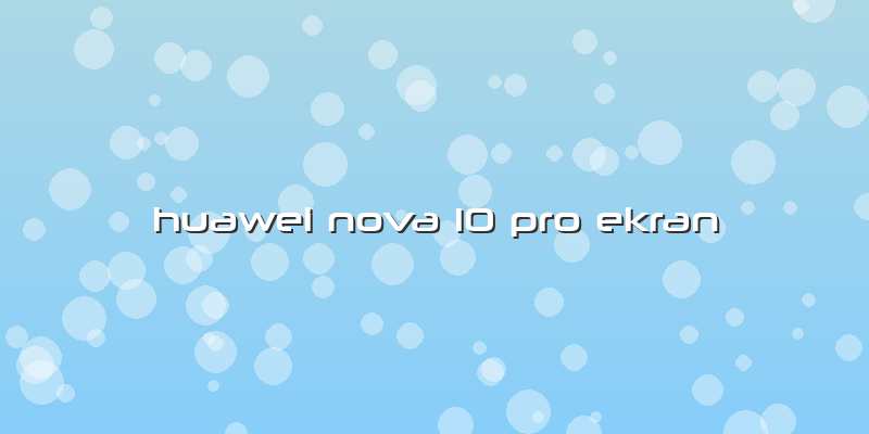 Huawei Nova 10 Pro Ekran