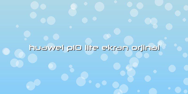 Huawei P10 Lite Ekran Orjinal