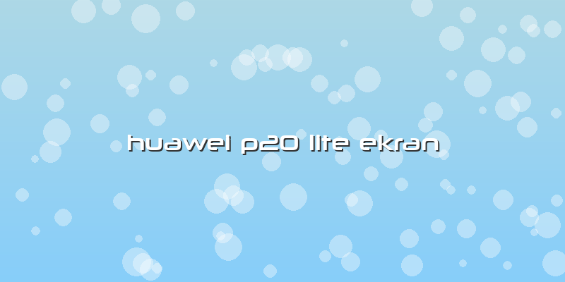 Huawei P20 Lite Ekran