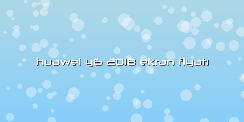 Huawei Y6 2018 Ekran Fiyatı