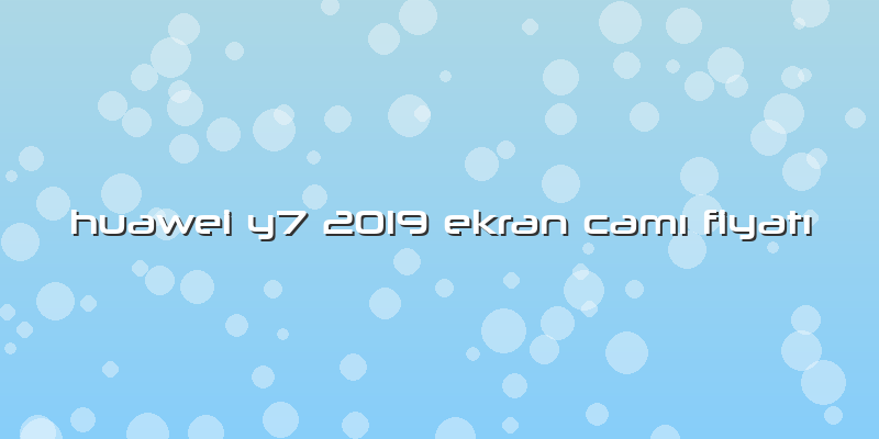 Huawei Y7 2019 Ekran Camı Fiyatı