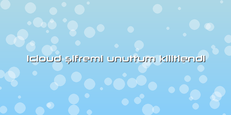 Icloud şifremi Unuttum Kilitlendi