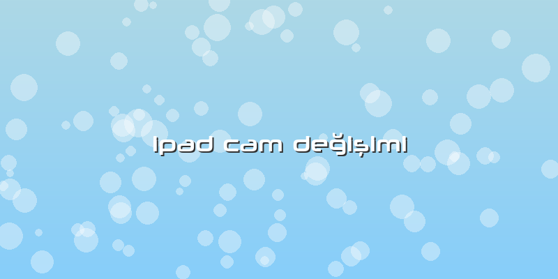 Ipad Cam Değişimi