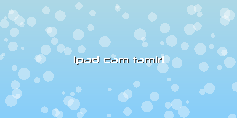 Ipad Cam Tamiri