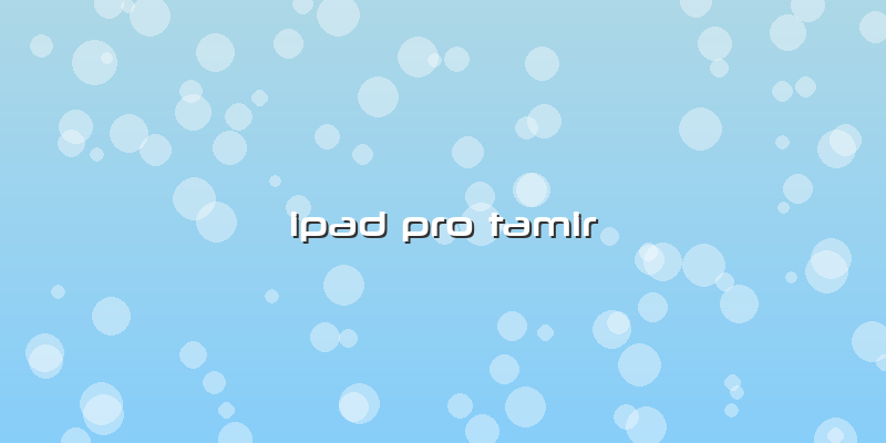 Ipad Pro Tamir