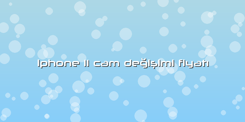 Iphone 11 Cam Değişimi Fiyatı