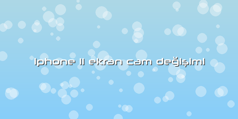 Iphone 11 Ekran Cam Değişimi