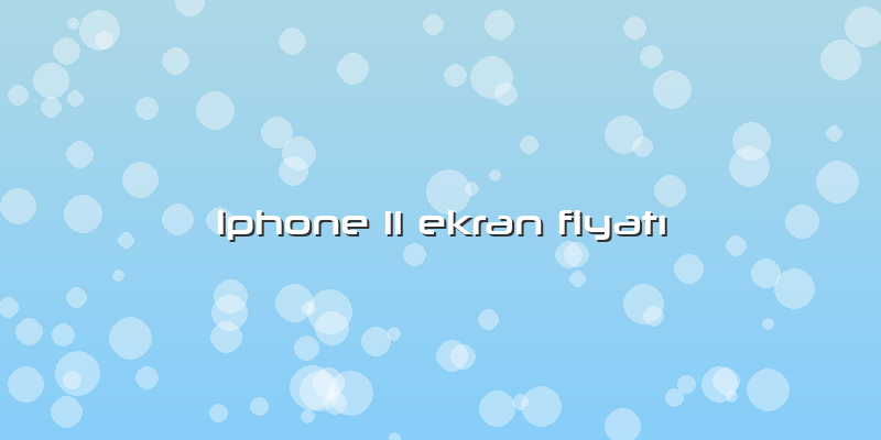 Iphone 11 Ekran Fiyatı