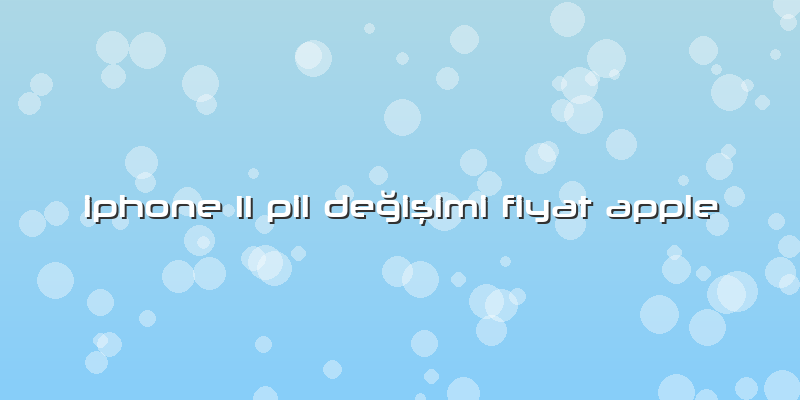 Iphone 11 Pil Değişimi Fiyat Apple