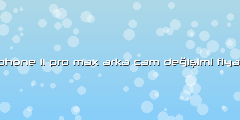 Iphone 11 Pro Max Arka Cam Değişimi Fiyatı