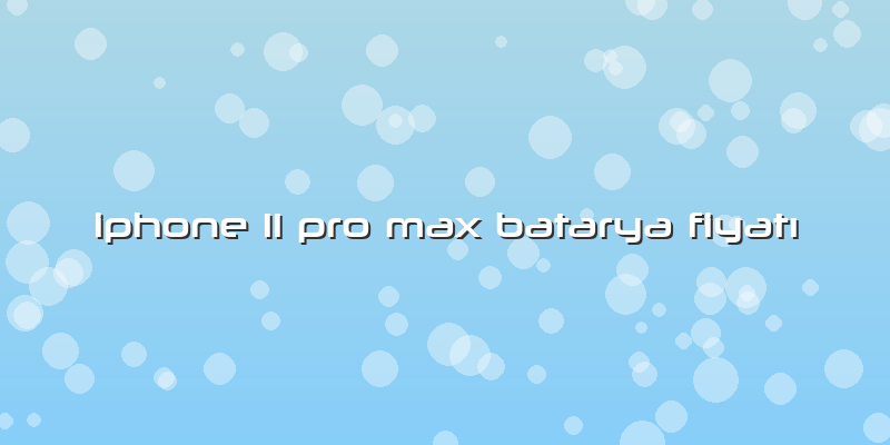 Iphone 11 Pro Max Batarya Fiyatı
