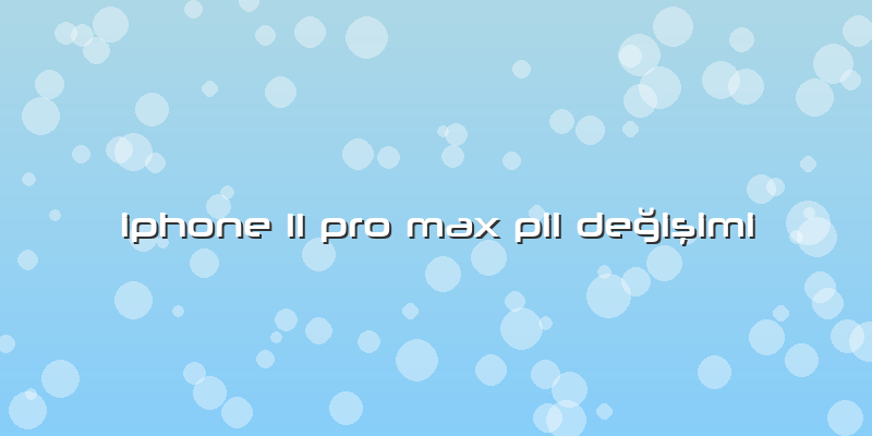 Iphone 11 Pro Max Pil Değişimi