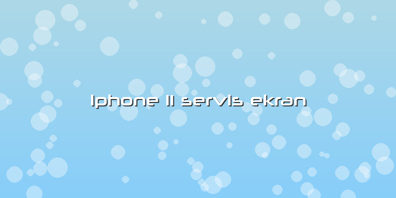 Iphone 11 Servis Ekran