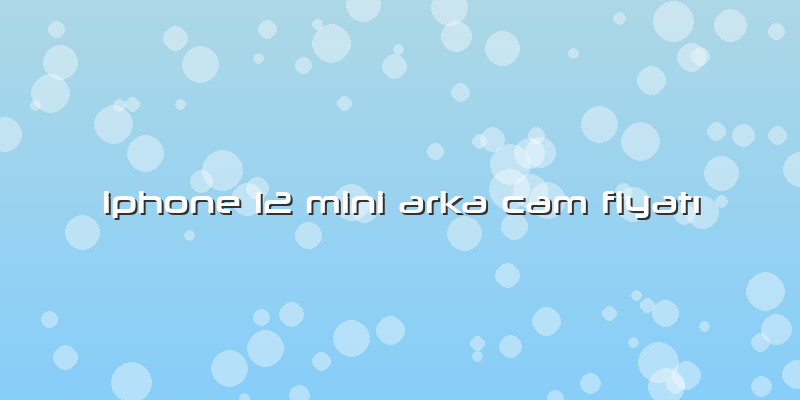 Iphone 12 Mini Arka Cam Fiyatı
