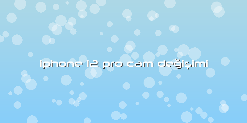 Iphone 12 Pro Cam Değişimi