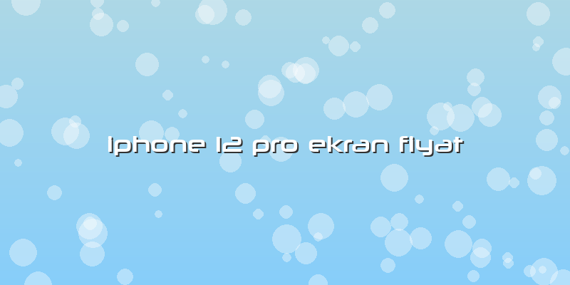 Iphone 12 Pro Ekran Fiyat