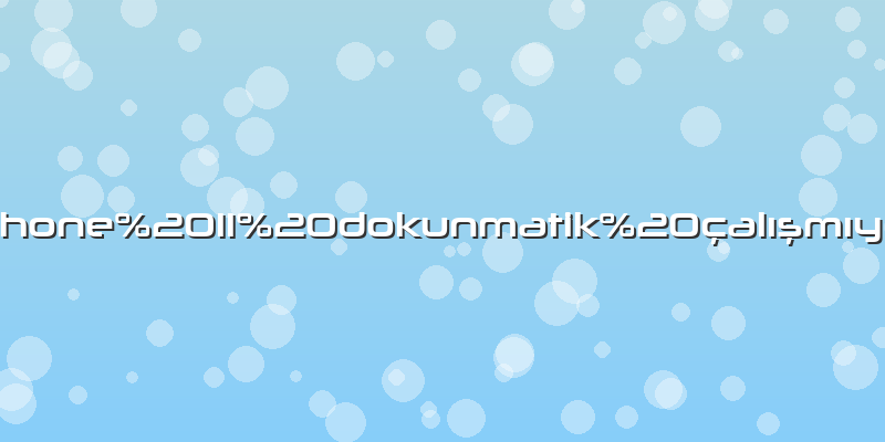 Iphone 11 dokunmatik çalışmıyor