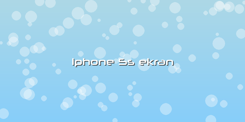 Iphone 5s Ekran
