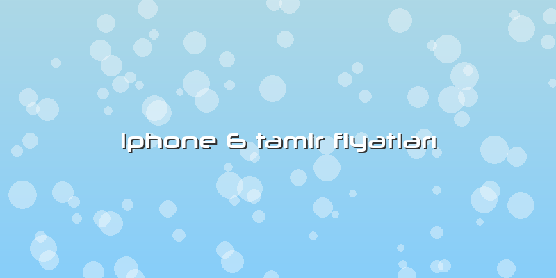 Iphone 6 Tamir Fiyatları