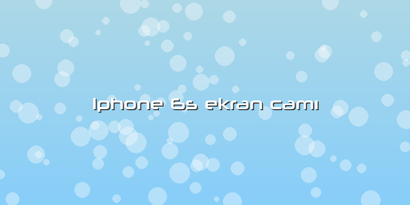 Iphone 6s Ekran Camı