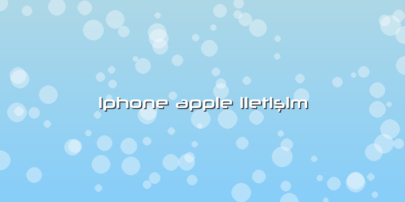 Iphone Apple Iletişim