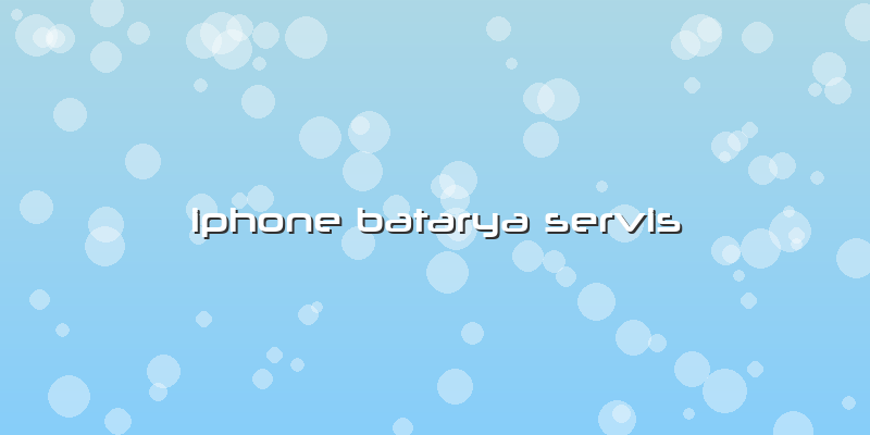 Iphone Batarya Servis