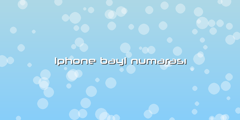 Iphone Bayi Numarası