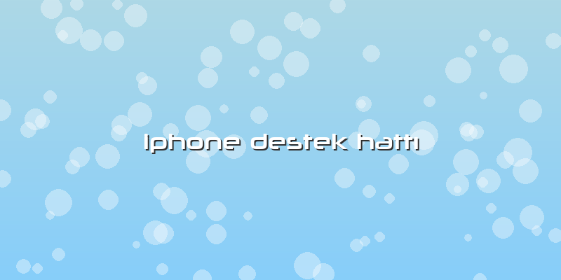 Iphone Destek Hattı