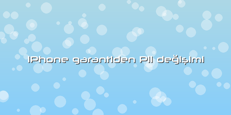 Iphone Garantiden Pil Değişimi