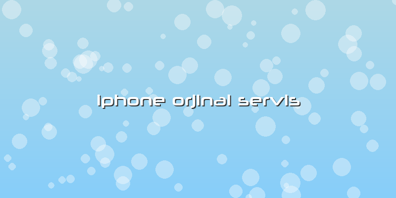 Iphone Orjinal Servis
