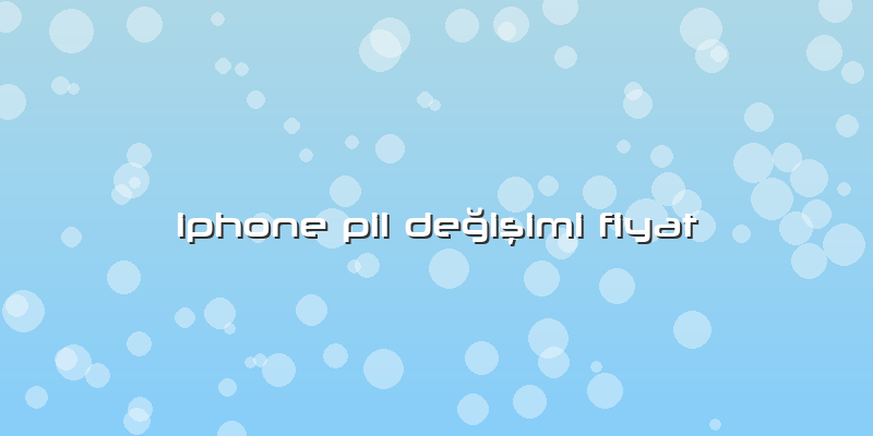 Iphone Pil Değişimi Fiyat