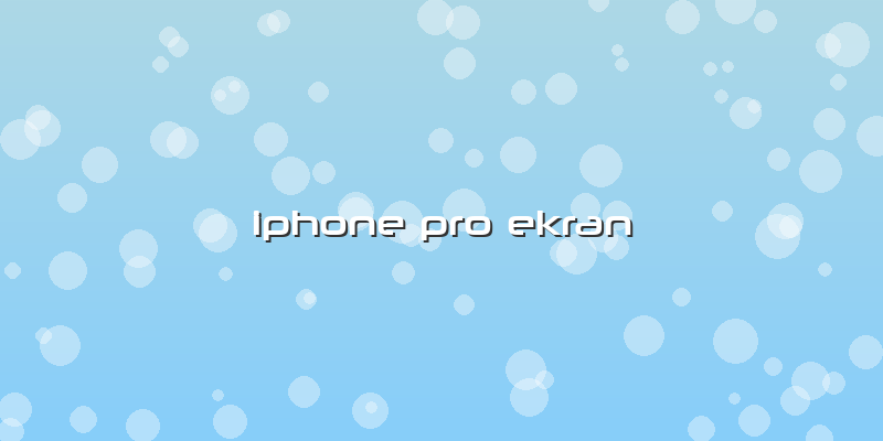 Iphone Pro Ekran