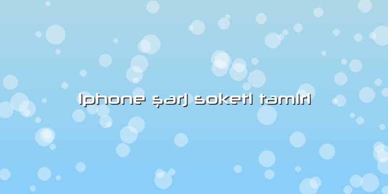 Iphone şarj Soketi Tamiri