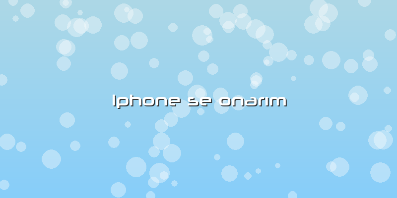 Iphone Se Onarım
