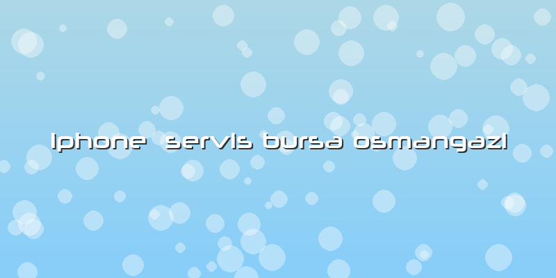 Iphone  Servis Bursa Osmangazi