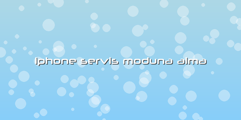 Iphone Servis Moduna Alma