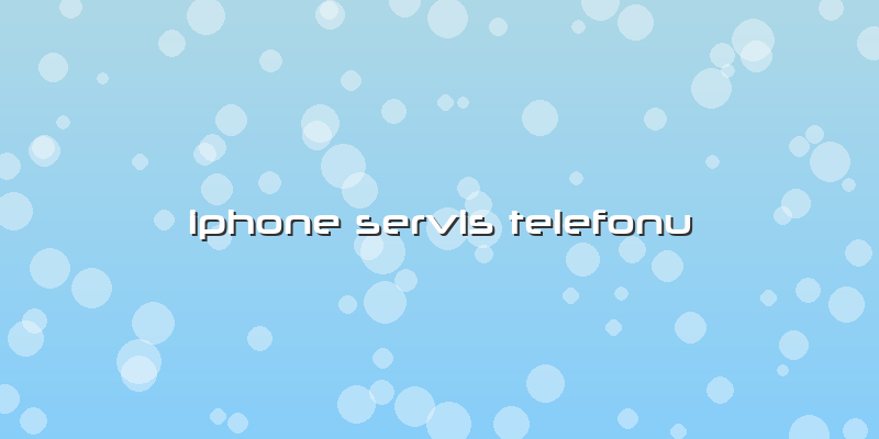 Iphone Servis Telefonu