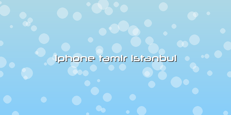 Iphone Tamir Istanbul