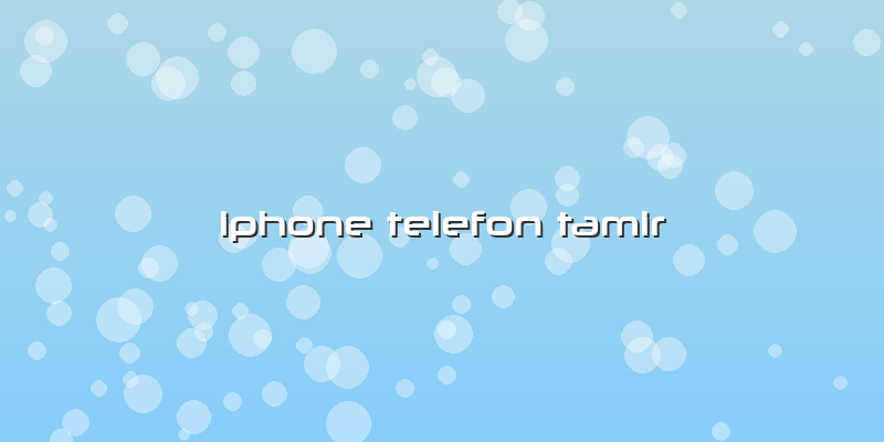 Iphone Telefon Tamir
