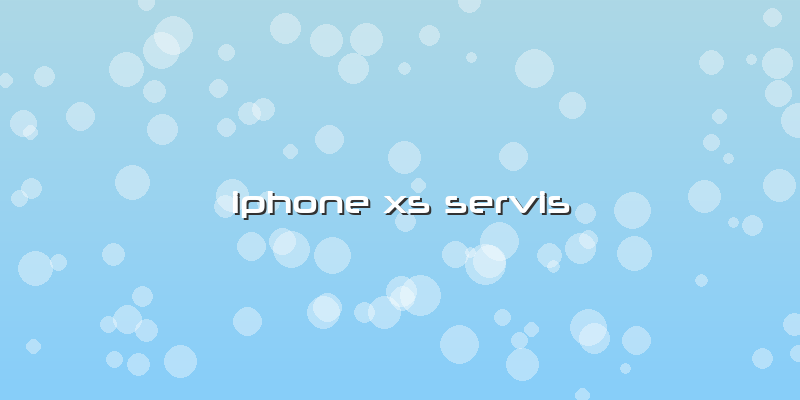Iphone Xs Servis