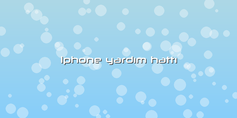 Iphone Yardım Hattı